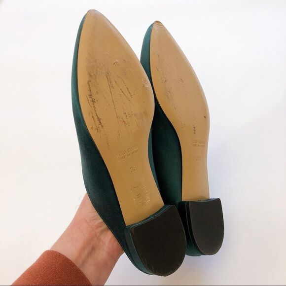 Barney’s New York // Beautiful Green Mules // size 38 - Picture 4 of 6
